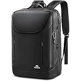 MATEIN Classic Waterproof Laptop Backpack 17 Inch, Anti Theft Business Backpack with Lock & USB Charging Port, Large TSA Tech Backpacks College Computer Back Pack for Men Work Office Travel, Black