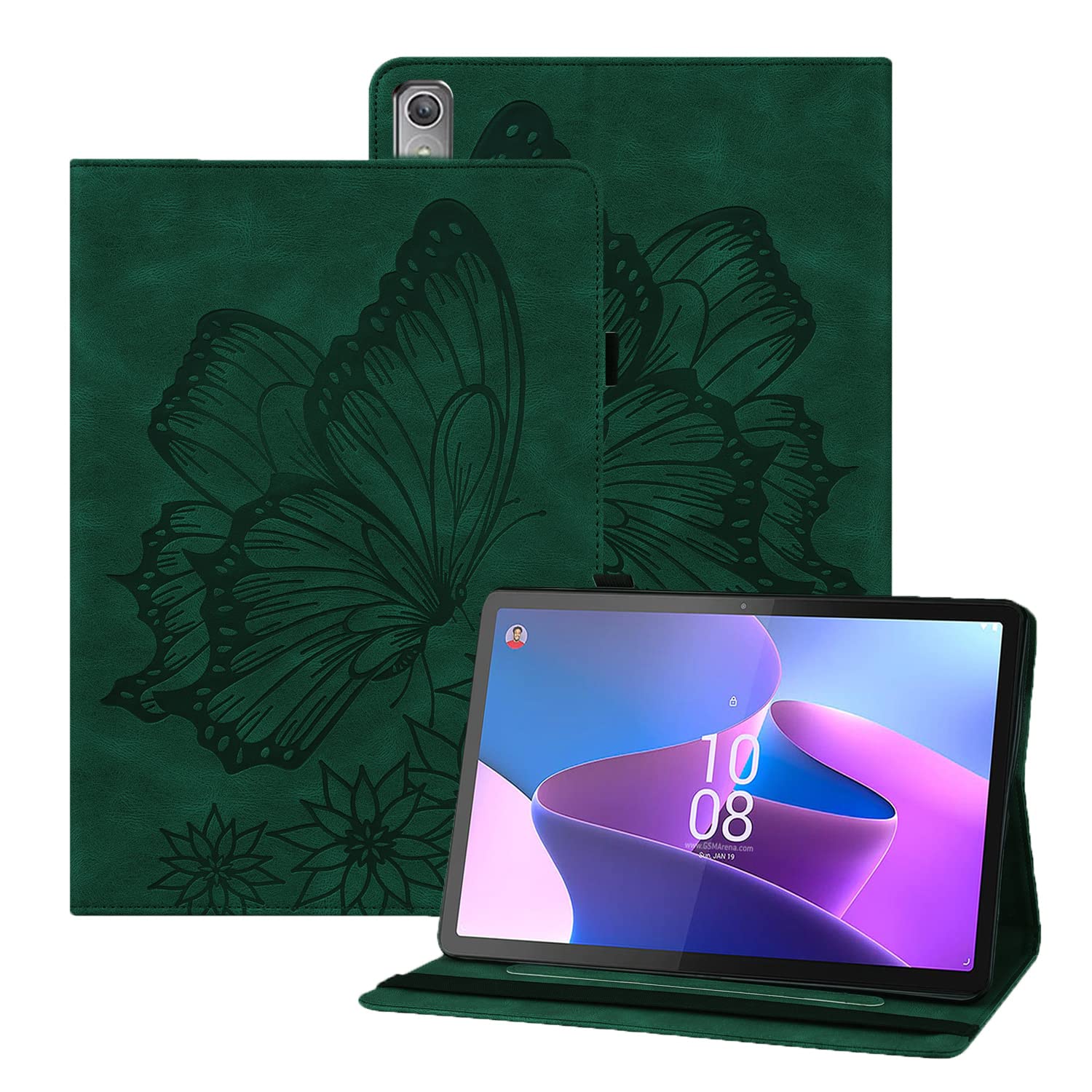 Rostsant Lenovo Tab P11 Pro 2rd 2022 11.2 Inch Case PU Leather Cover Lenovo Tab P11 Pro 2nd Gen 11.2" Magnetic Stand Function Tablet Case for Lenovo Tab P11 Pro 2rd TB-132FU/TB-138FC - Dark Green
