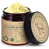 FANSHI Tallow Skin Balm With Castor Oil & Frankincense, Vitality Frankincense Balms 100% Grass-Fed Tallows For Skin Care Castor Oil Balm Beef Tallow For Face & Body120 G/4.2 Oz