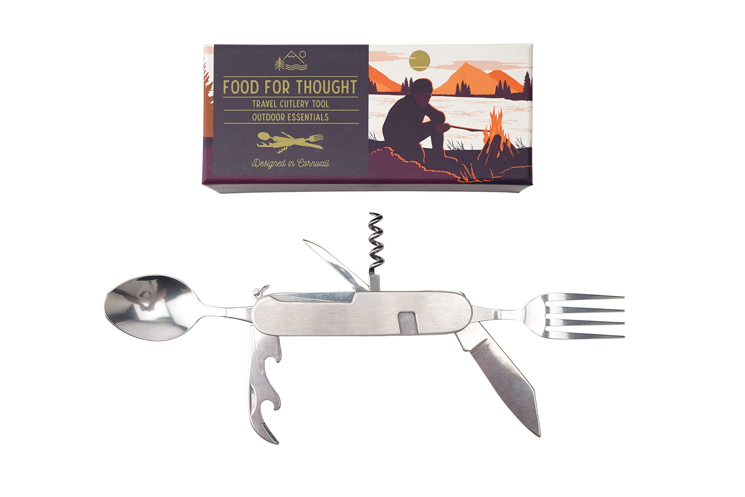 CGB Giftware | Camping Cutlery Tool | Can and Bottle Opener | Travel Adventure Outdoor Essential Tool Kit | Gift Boxed | Wild and Free | Modern Gent Range | GB06828