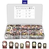 KIMISS 60Pcs U Nut Clip Kit, Stainless Steel U Nuts Clamp Set M4 M5 M6 M8 U Nuts Set for Car Motorcycle Automotive Clips