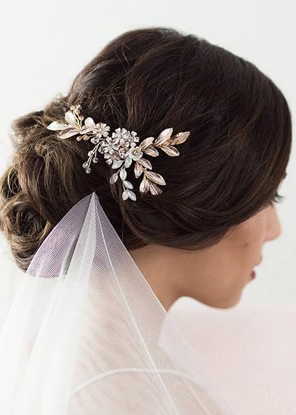 Kercisbeauty Wedding Bridal Bridesmaids Multi Color Champagne Leaf