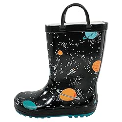 Hudson Baby Kids Rain Boots, Space, 9 US Unisex