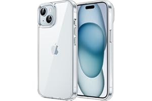JETech Case for iPhone 15 6.1-Inch, Non-Yellowing Shockproof Phone Bumper Cover, Anti-Scratch Clear Back (Clear)