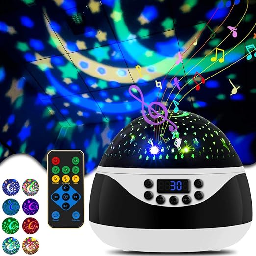 musical star projector baby night light