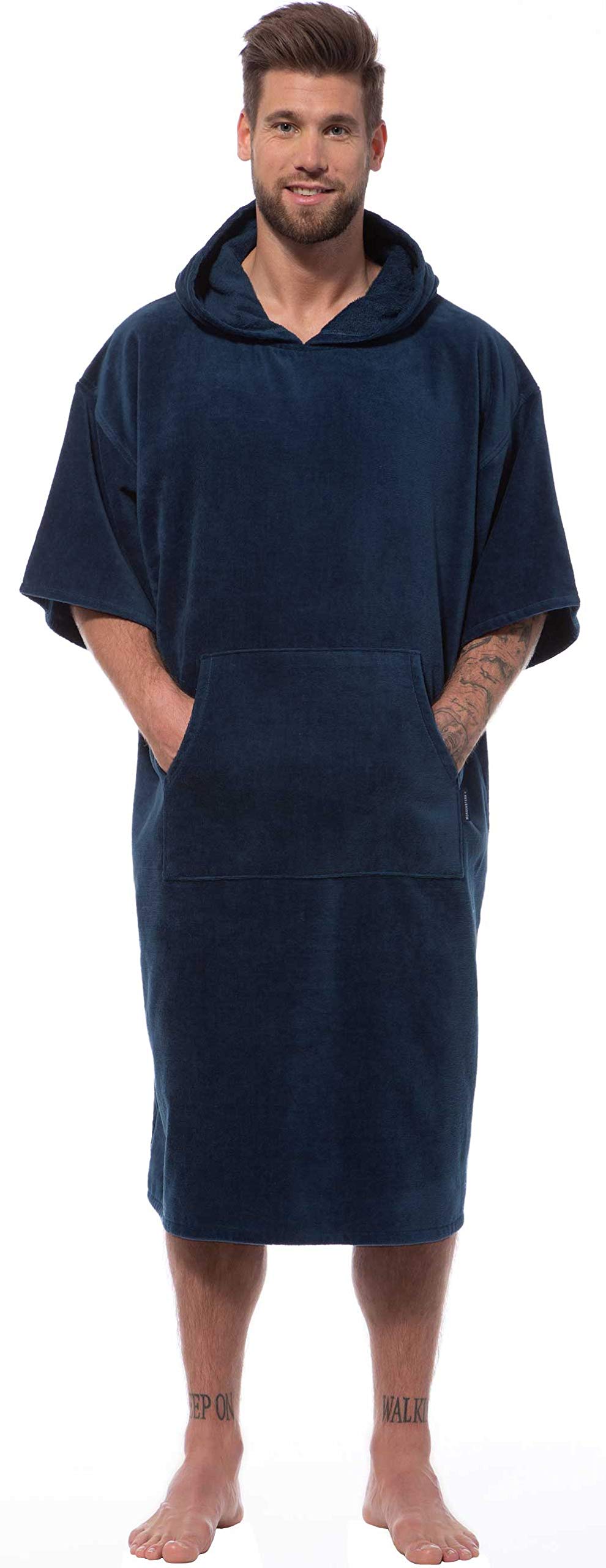 Morgenstern Surf Poncho with Hood for Adults - Bath Poncho for Men and Women