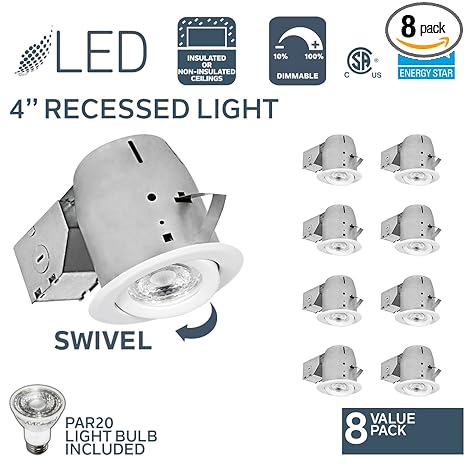 Nadair Cp378l Pr8wh Led Recessed Light 8 Pack White 8 Piece