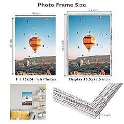 JCJMY 16x24 Picture Frame Rustic White for Poster
