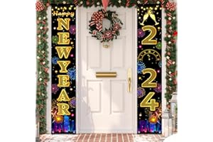 IPARTYCOOL New Years Decorations 2024, Happy New Year Banner, 2024 Banner New Years Eve Party Supplies 2024 Party Favors，NYE Decorations, NYE Party Supplies, 2024 Party Decorations Front Porch decor