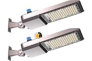 ACOHOOK 400W LED Parking Lot Light (60000lm Eqv 1600W HID HPS) Arm Mount LED Pole Light, IP65 5000K Outdoor Commercial Area Lighting Dusk to Dawn 𝟕 𝐲𝐞𝐚𝐫𝐬 𝐰𝐚𝐫𝐫𝐚𝐧𝐭𝐲-2Pack