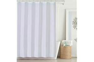 Home Beyond & HB design - Water-Repellent Durable Fabric Shower Curtain Liner, Mold Mildew Resistant, Machine-Washable, 71 x 