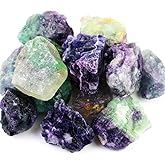 Fireboomoon 2lb/950g Rough Natural Fluorite Stone Raw Rainbow Fluorite Gemstone Crystal Rock for Cabbing,Tumbling,Cutting,Polishing,Lapidary,Healing Reiki,Jewelry Making and Home Decoration