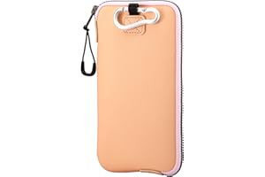 OneJoy Phone Sleeve Lightweight Cell Phone Pouch for Mobile Protection, Slim Fit and Durable, with Clip-on for Easy Carrying, Enough for 6.1" to 6.9" Cellphone [ Peach ]