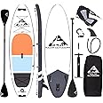 Polar Outdoors by Roc Inflatable Stand Up Paddle Board with Premium SUP Paddle Board Accessories, Wide Stable Design, Non-Slip Comfort Deck for Youth & Adults (Trail W/Kayak Seat)