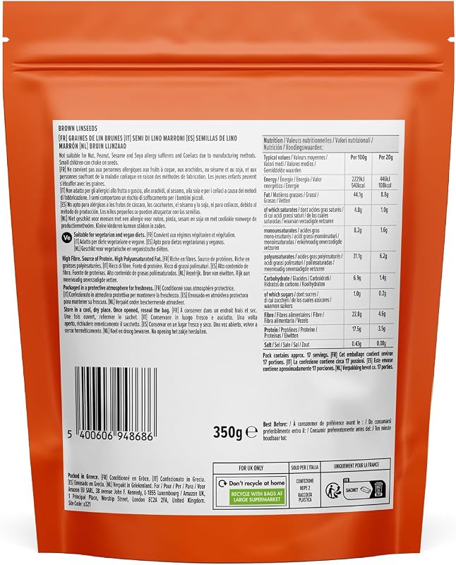 Leinsamen, 1400 g, 4 Packungen à 350 g