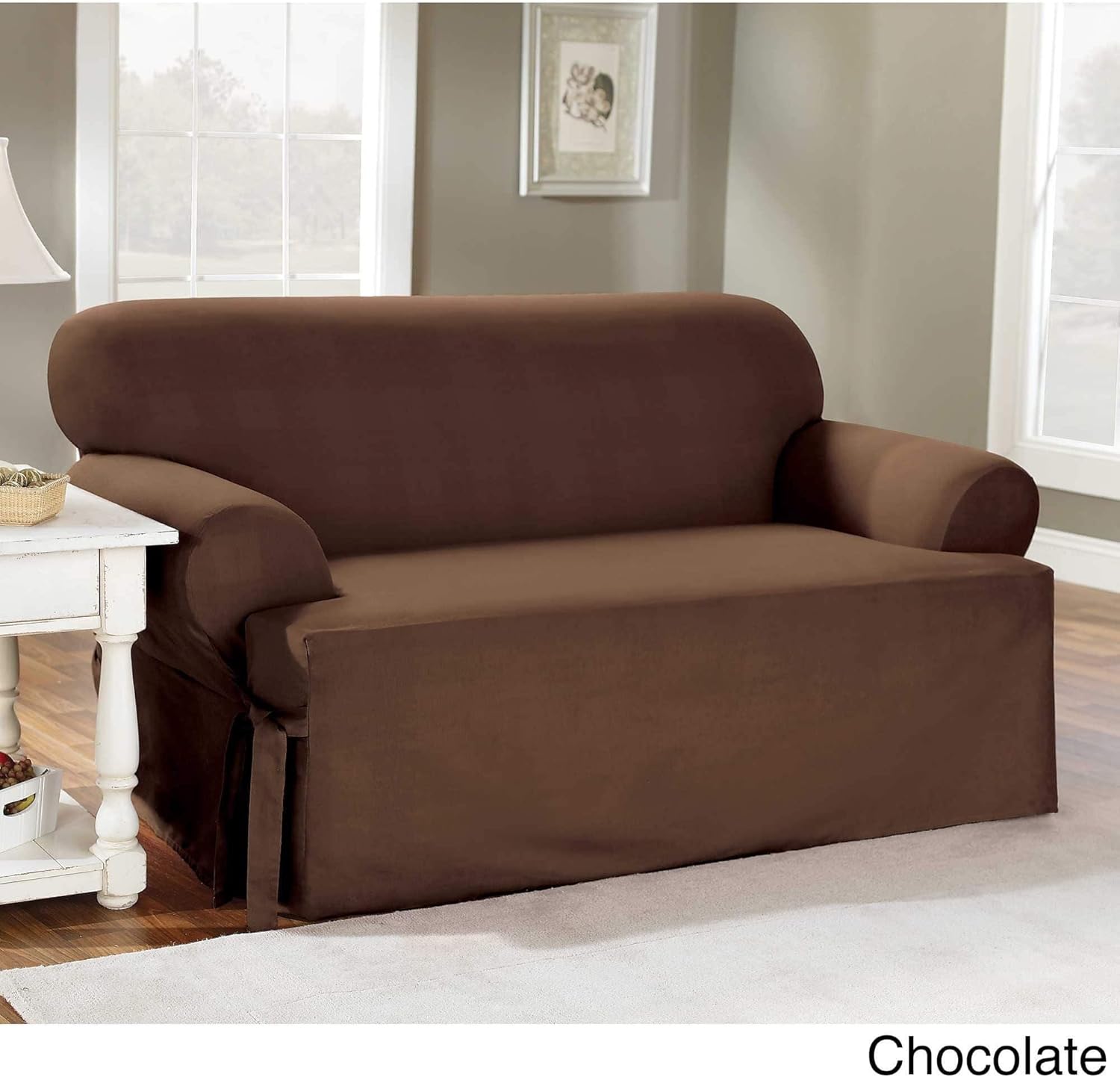 Sure Fit Cotton Duck TCushion Sofa Slipcover Amazon.co.uk Kitchen & Home