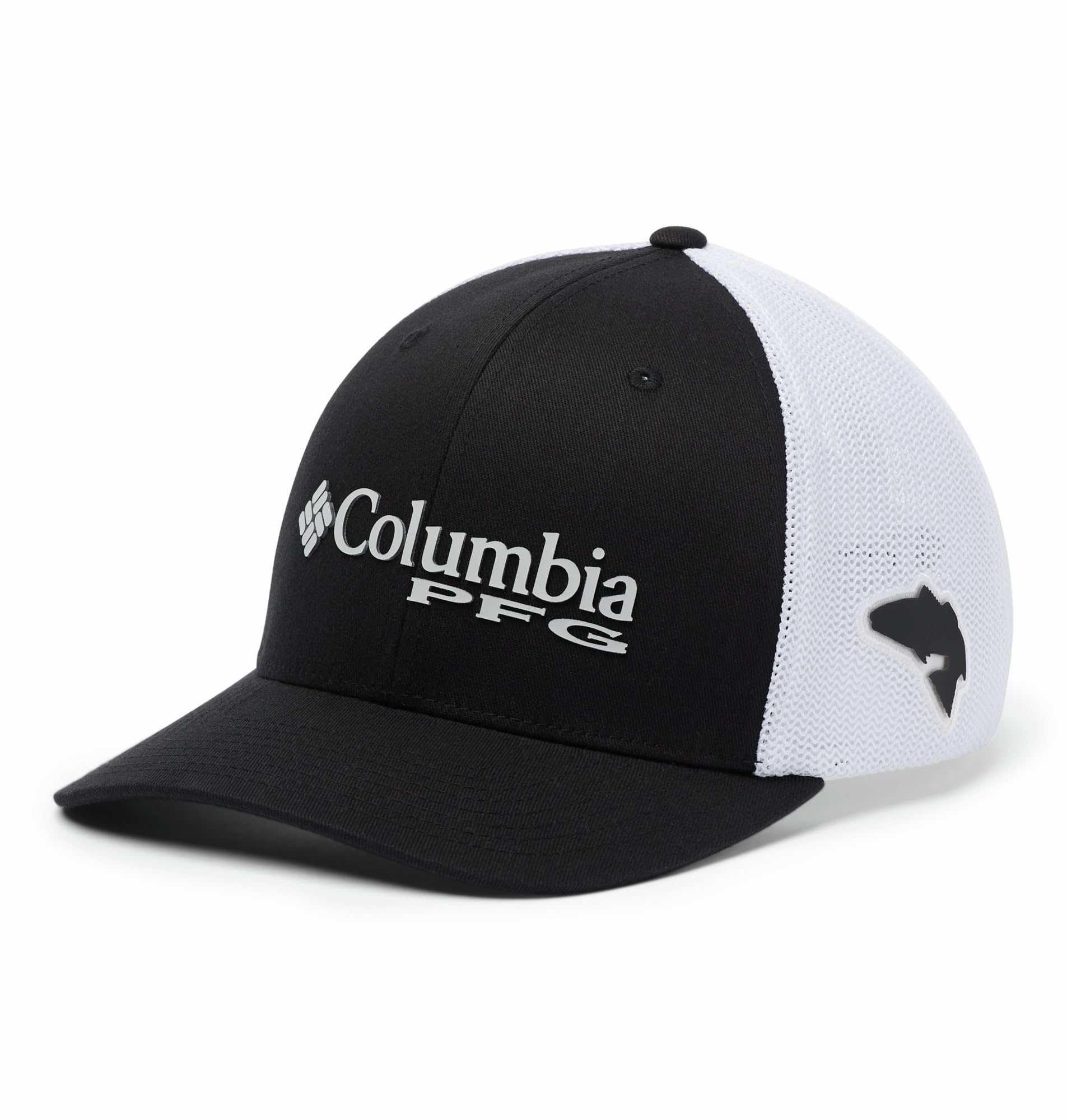 Columbia Unisex's PFG Logo Mesh Ball Cap, Black, XXL