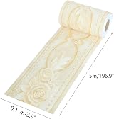 Yoillione Floral Yellow Embossed Waistline Wallpaper Border 5m Waterproof view 6