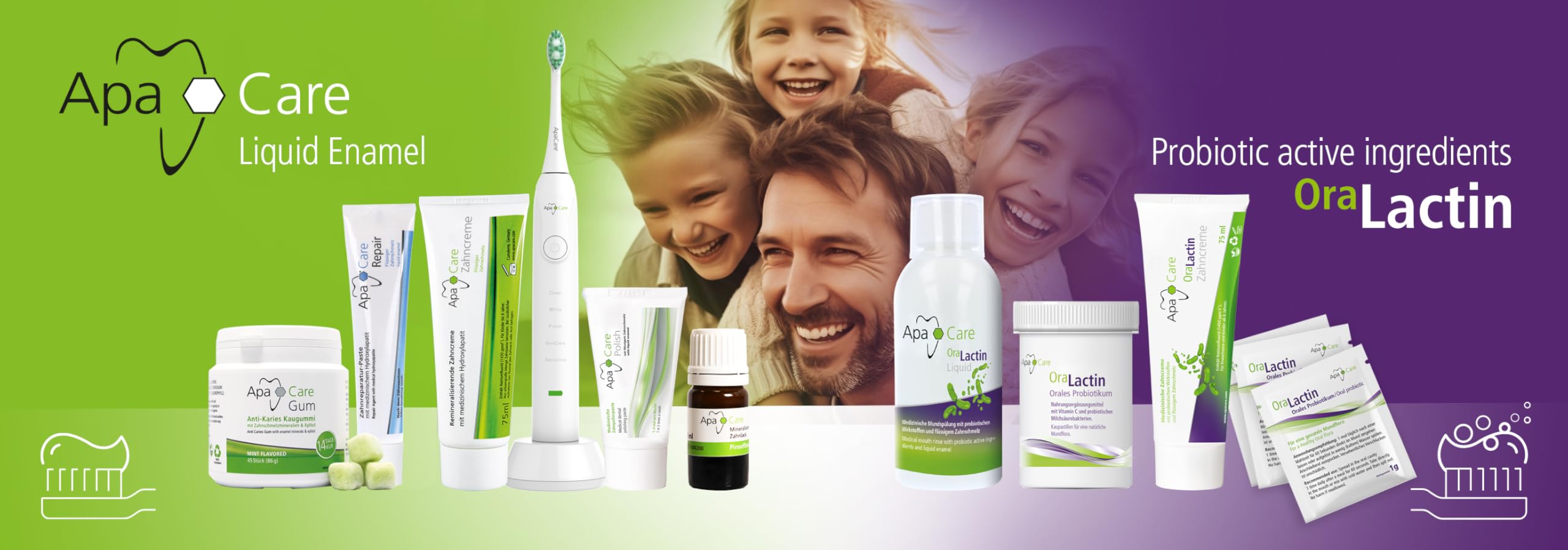 ApaCare OraLactin Zahncreme, 3×75 ml Zahnpasta mit Hydroxylapatit (flüssiger Zahnschmelz), Fluorid & probiotischen Inhaltsstoffen, für Remineralisierung, Pflege empfindlicher Zähne, ohne Titandioxid 9
