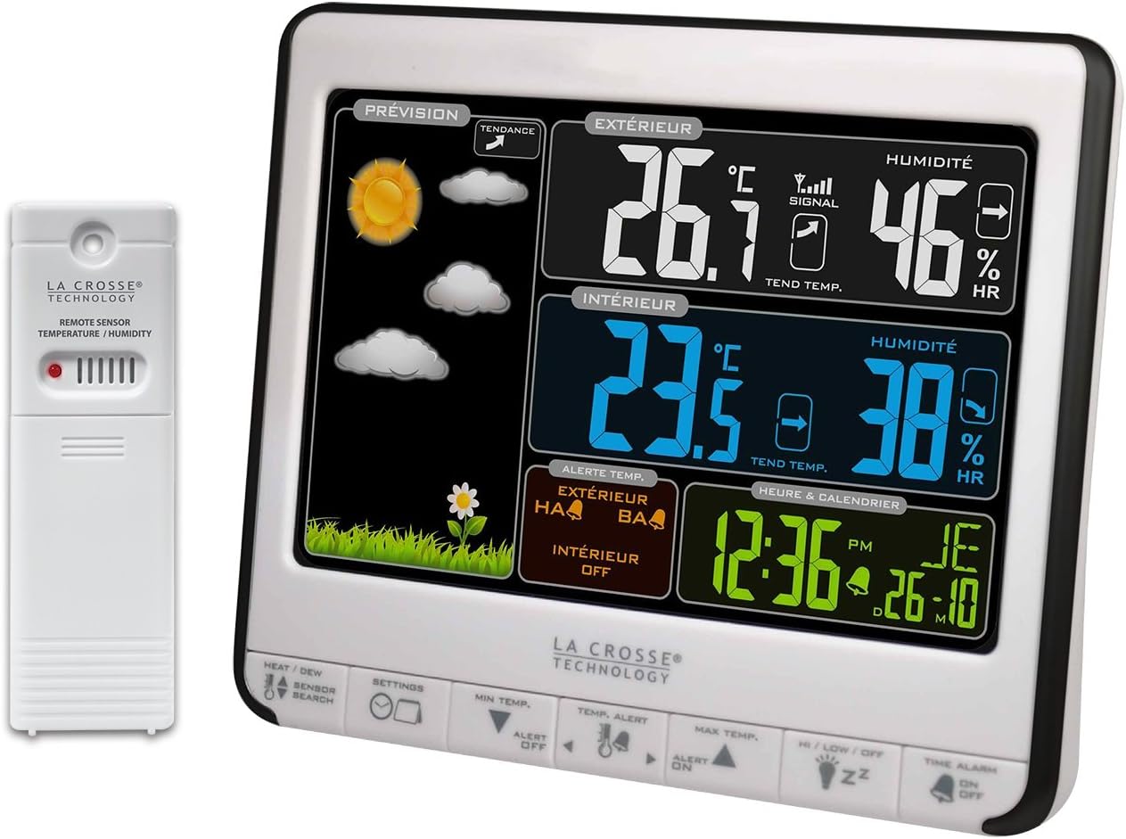 La Crosse Technology Weather Station ws6826whi-bla Coloured, black