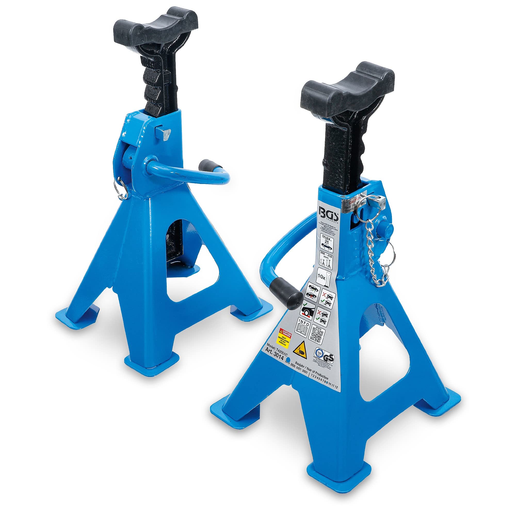 BGS 3014 | Axle Stands | load capacity 2000 kg / pair | stroke 268 - 418 mm | 1 pair