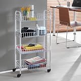 Metaltex 340634014 Multi-Purpose Trolley 4 Tiers 41x23x84 cm Pisa view 5
