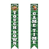 Hooqict Football Banner Decorations Football Porch Sign Banners for Football Party Door Decorations Hanging Party Banner for Sport Theme Game Time Tailgate Party Supplies