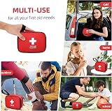 HONYAO 90 Pcs First Aid Kit Mini Compact Travel Red 15x12x5cm UKCA view 4