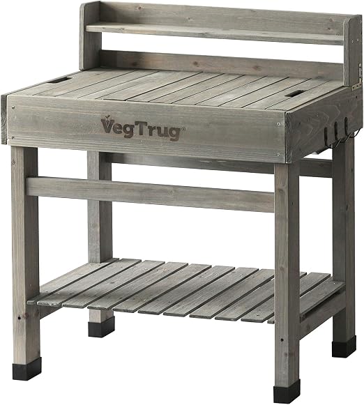 VegTrug Duluxe - Banco para macetas, Color Gris: Amazon.es: Jardín