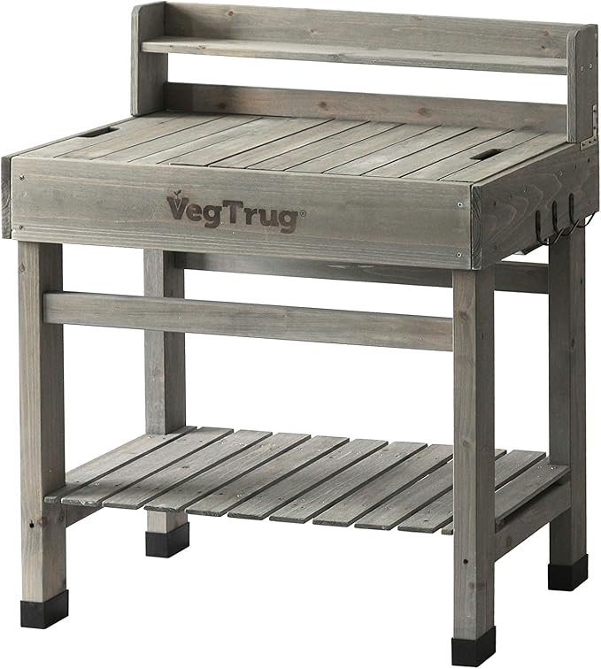 VegTrug Duluxe - Banco para macetas, Color Gris: Amazon.es: Jardín