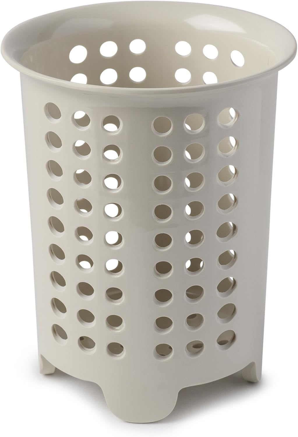 Zeal Cutlery Drainer/Utensil Pot, Melamine, Cream, 14 x 14 x 17 cm