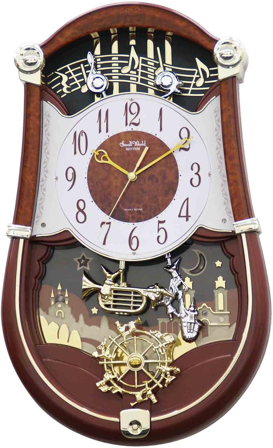 Rhythm Clocks Musical Motion Clock, Brown Amazon.co.uk Kitchen & Home
