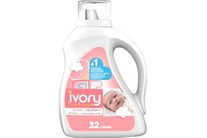 Ivory Snow Newborn Baby Liquid Laundry Detergent, 32 Count, 46 fl oz, 1.36L