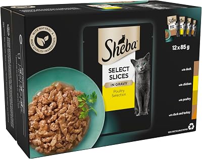 Sheba Select Slices in Gravy Poultry Selection 4 x 12 x 85 g Pouches
