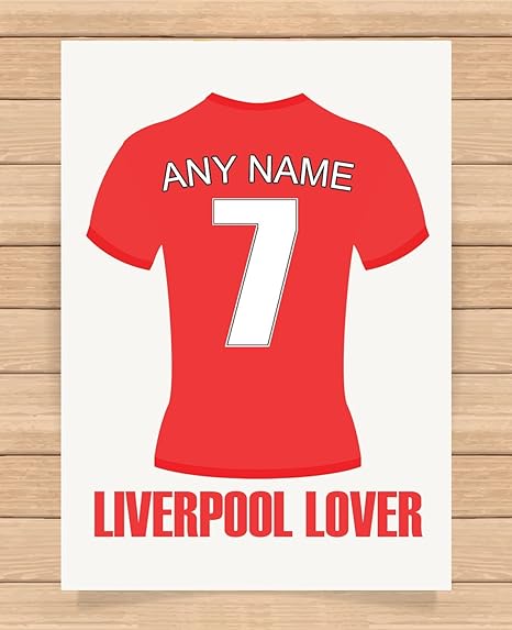 Personalised Presents Gifts For Brother Boys Friends Son Daughter Sister Liverpool Tournament Match Liverpool Fc Football Club Fans Tshirt Prints Posters Wall Art Kids Bedroom Decorations Amazon Co Uk Kitchen Home