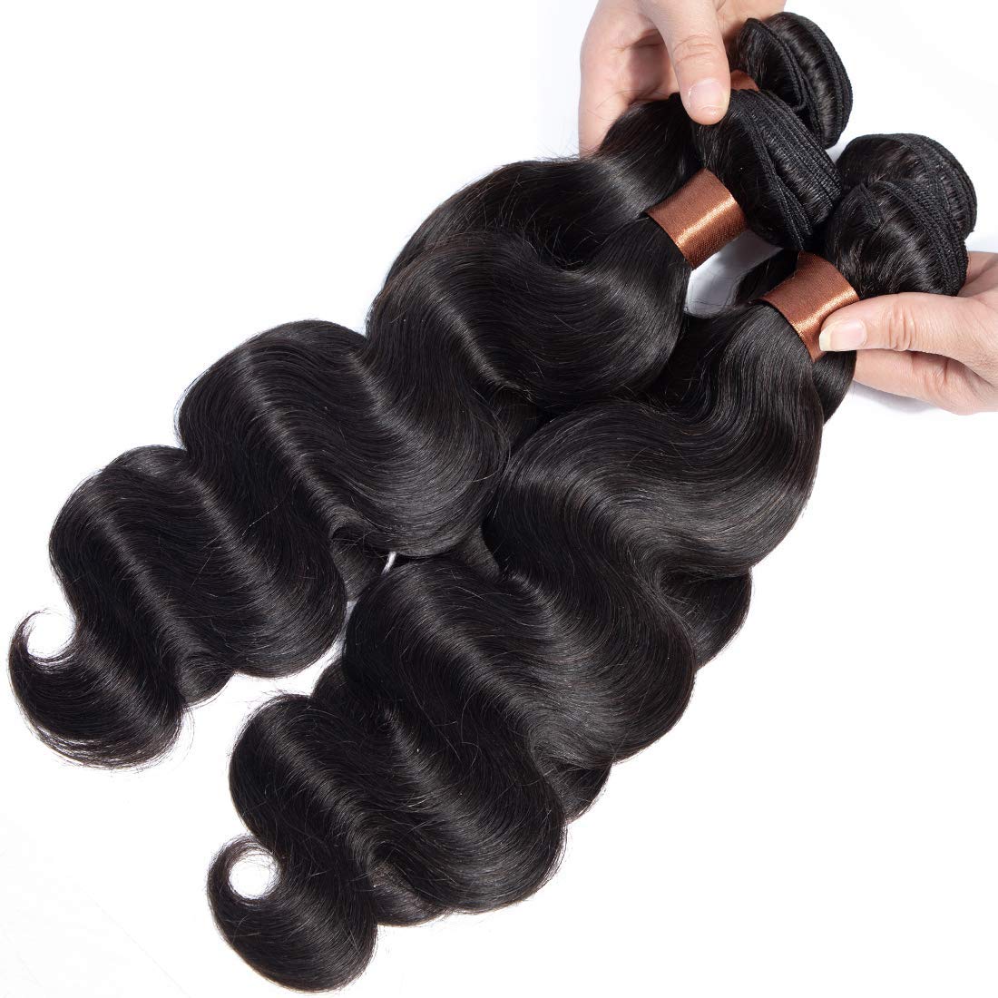 BLACKMOON HAIR 20 22 24 26Inch Brazilian Virgin Body Wave Hair 4 Bundles Unprocessed Virgin Human Hair Extensions Hair Weave Natural Black Color (100+/-5g)/Bundle