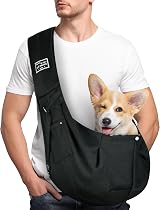 Adiwo Puppy Carrier Dog Carrier Bag Shoulder Tote Reversible Hands-free Sling