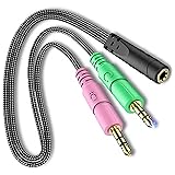 ienza PC Headset/Microphone Splitter Adapter Cable