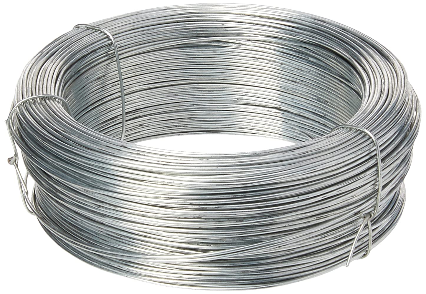 Merriway® BH00322 Galvanised Coated Garden Wire, 0.7mm x 160 Metres (480ft) 21 Gauge .253 inch Thickness, grey