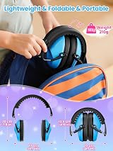 Dr.meter Ear Muffs 27NRR Kids Noise Cancelling Headphones Blue EM100 view 7