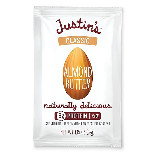 JUSTIN’S CLASSIC ALMOND BUTTER SQUEEZE PACK, 1.15 OZ