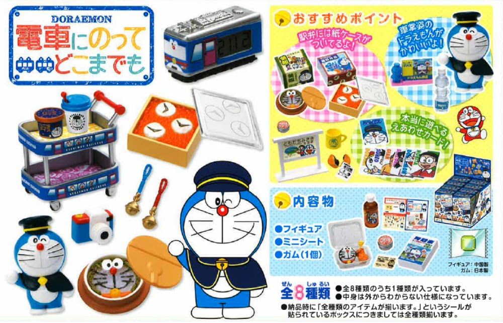 Amazon ドラえもん電車にのってどこまでも 8個入 Box 食玩 チューインガム 通販