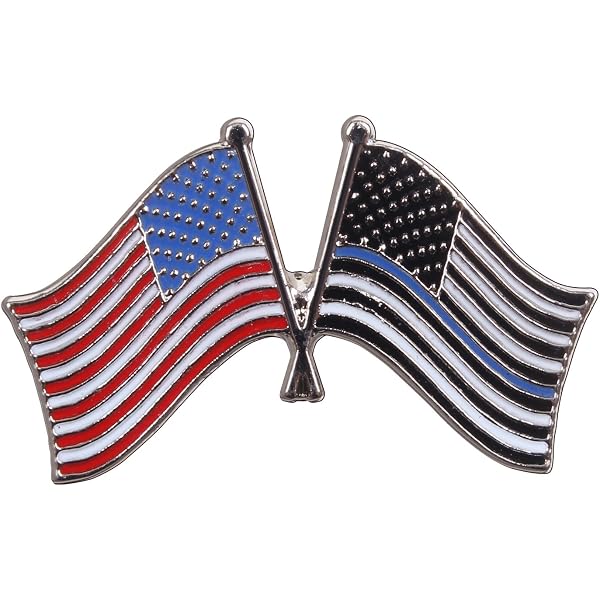 Pin De Solapa Bandera Americana Delgada Azul - Apoyo A La Policía 'Vidas Matter' (Hecho En EE. UU.)
