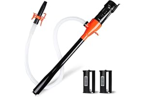 JECATIY Portable Power Battery Pump, Fuel Transfer Pump Battery Operated Electric Siphon Pump for Gas, Fuel, Diesel, Water Transfer 2.2 GPM, Extra Long Hose