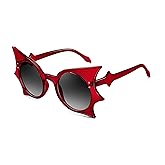 FEISEDY Women Men Funny Sunglasses, Butterfly Shaped Bat Shades for Halloween and Party B4142