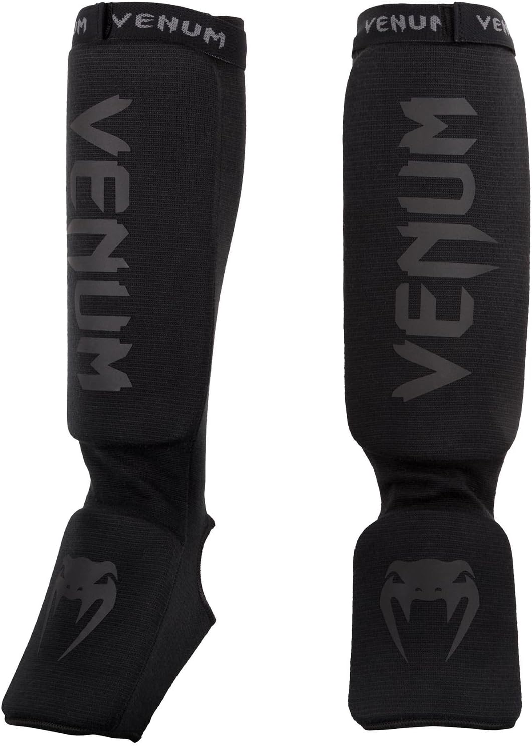 Venum Kontact Shinguards - Black/Black, One Size : Sports & Outdoors