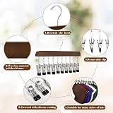 SANGLE SOPFFY 2PC Wooden Hat Rack Hanger 10 Clips Baseball Cap Organizer view 4