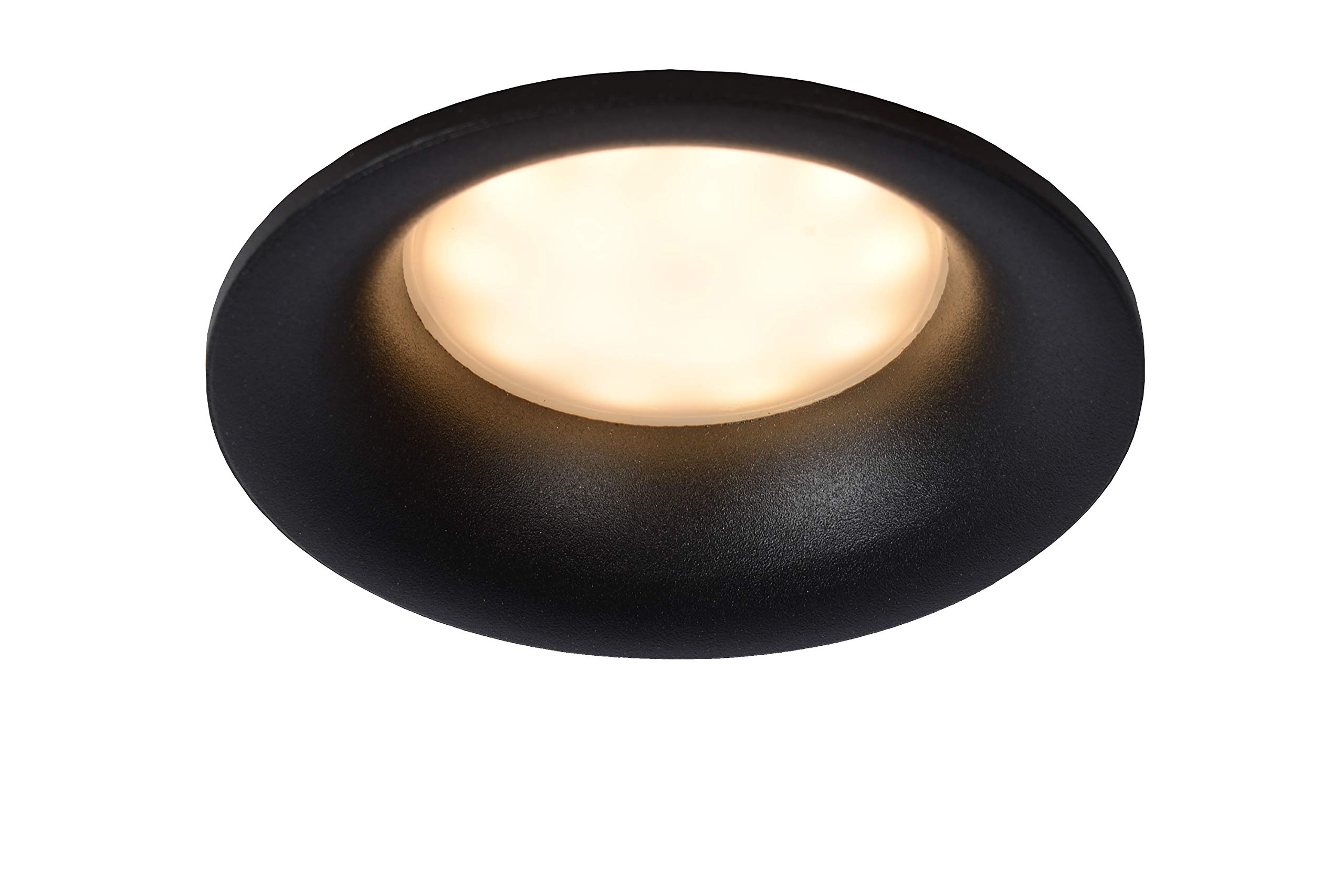 LUCIDE Ziva - Recessed Spotlight Bathroom - Ø 8,4 cm - 1xGU10 - IP44 - Black
