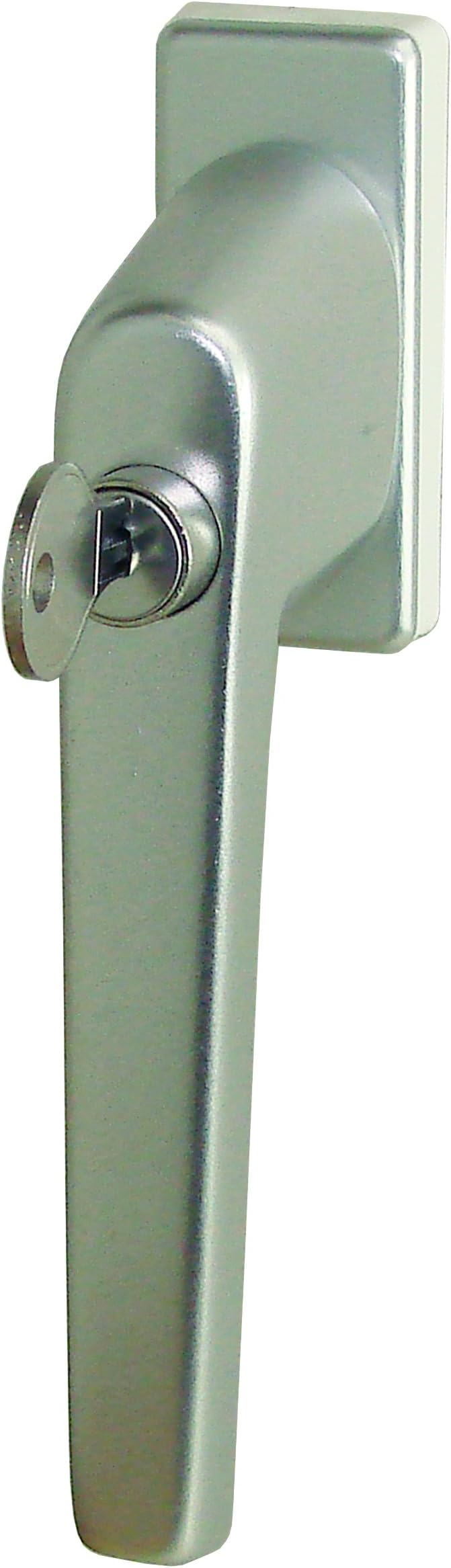 Tilt-and-Turn Window Handle with Lock, Aluminium, Champagne