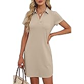 ANRABESS Womens T Shirt Dresses Summer 2026 Casual Short Sleeve V Neck Mini Shift Dress Spring Trendy Beach Vacation Clothes
